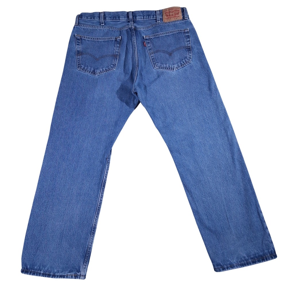 Levis 505 Regular Fit Jeans Mens 38x30 (Fits 36x28) Med Wash Blue Strt Leg Denim